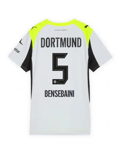 Borussia Dortmund Ramy Bensebaini #5 Replika Borta Kläder Dam 2025-26 Kortärmad Borussia Dortmund Ramy Bensebaini #5 Replika Borta Kläder Dam 2025-26 Kortärmad